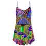 Hippie Mushroom Stunning Magic Style - V-Neck Sleeveless Cami Dress