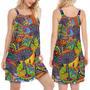 Hippie Peace Life Color Floral - Women's Sleeveless Cami Dress