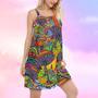 Hippie Peace Life Color Floral - Women's Sleeveless Cami Dress