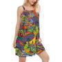 Hippie Peace Life Color Floral - Women's Sleeveless Cami Dress