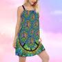 Hippie Peace Life Color - Women's Sleeveless Cami Dress