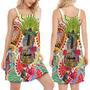 Hippie Peace Life Love Guitar - Women's Sleeveless Cami Dress