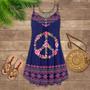 Hippie Peaceful Summer Vibes Purple - Summer Dress