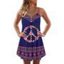 Hippie Peaceful Summer Vibes Purple - Summer Dress