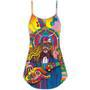 Hippie Rock Music Colorful - V-Neck Sleeveless Cami Dress