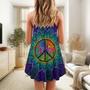 Hippie Sign Style Lover Hippie - V-Neck Sleeveless Cami Dress