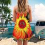 Hippie Sunflower Pattern - Summer Dress