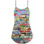 Hippie Van Colorful Art Peace - V-Neck Sleeveless Cami Dress