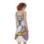 Hipster Pug Print Sleeveless Knee Length Dress