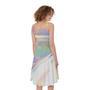 Holographic Art Print Sleeveless Knee Length Dress