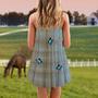 Horse And Blue Butterfly - Summer Dress