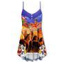 Horse Christmas Art Santa - V-Neck Sleeveless Cami Dress