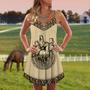 Horse Golden Pattern - Summer Dress