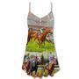 Horse Racing Don't Look Back - V-Neck Sleeveless Cami Dress