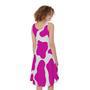 Hot Pink And White Cow Print Sleeveless Knee Length Dress