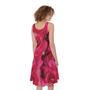 Hot Pink Rose Print Sleeveless Knee Length Dress