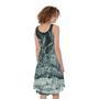 Howling Snowy Wolf Painting Print Sleeveless Knee Length Dress