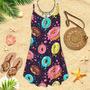 I Love Donuts Life Is Better Spaghetti Strap Summer Dress