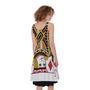 Jack Of Diamonds Playing Card Print Sleeveless Knee Length Dress