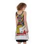 Jack Of Hearts Playing Card Print Sleeveless Knee Length Dress