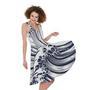 Japanese Kanagawa Wave Print Sleeveless Knee Length Dress