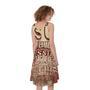 Jesus Religious Words Print Sleeveless Knee Length Dress