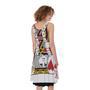 King Of Hearts Playing Card Print Sleeveless Knee Length Dress