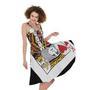 King Of Hearts Playing Card Print Sleeveless Knee Length Dress