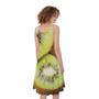 Kiwi Print Sleeveless Knee Length Dress