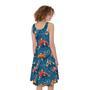 Koi Fish Pattern Print Sleeveless Knee Length Dress