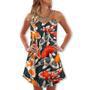 Koi Fish Swimming Colorful Crap - V-Neck Sleeveless Cami Dress