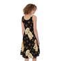 Labrador Retriever Puppy Pattern Print Sleeveless Knee Length Dress