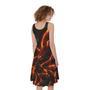 Lava Print Sleeveless Knee Length Dress