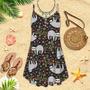 Lazy Sloth Sleeping On Tree Spaghetti Strap Summer Dress