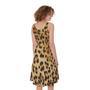 Leopard Pattern Print Sleeveless Knee Length Dress