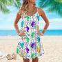 Let's Play Ice Hockey Spaghetti Strap Summer Dress