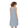 Light Blue Denim Jeans Print Sleeveless Knee Length Dress