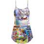 Lighthouse Christmas Santa Be A Lighthouse - V-Neck Sleeveless Cami Dress