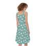 Little Sheep Pattern Print Sleeveless Knee Length Dress