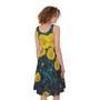 Little Yellow Daisy Print Sleeveless Knee Length Dress