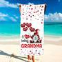 Love Being Grandma Gnomes Balloons Personalized Beach Towels Gift