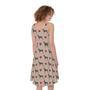 Love Dobermann Pattern Print Sleeveless Knee Length Dress