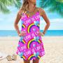 Love Is Love LGBT Rainbow Spaghetti Strap Summer Dress