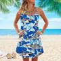 Love Shark Spaghetti Strap Summer Dress