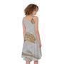 Lycoptera Fish Fossil Print Sleeveless Knee Length Dress