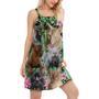 Lykoi Cat Love Beautiful Flower - Women's Sleeveless Cami Dress