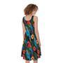 Macaw Parrot Pattern Print Sleeveless Knee Length Dress