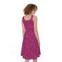 Magenta Pink (NOT Real) Glitter Print Sleeveless Knee Length Dress