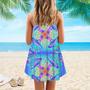 Magic Mushrooms Hippie Colorful Spaghetti Strap Summer Dress