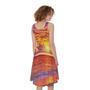 Maldives Sunset Print Sleeveless Knee Length Dress